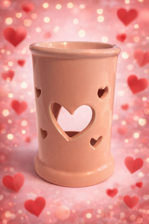 Fondeur de fondants en céramique et huiles essentielles découpe coeur