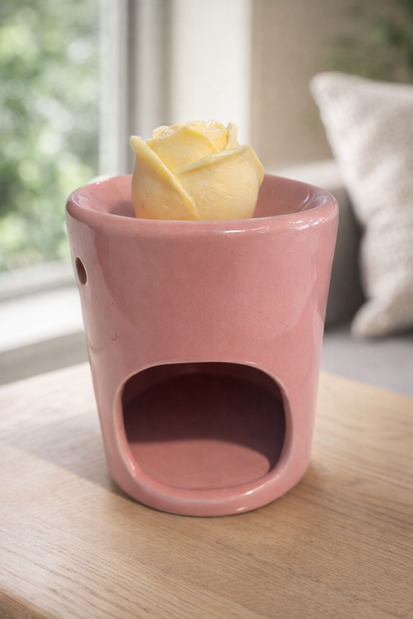 Alternative view of Fondeur de fondants et huiles essentielles  en céramique Rose Flamant Rose