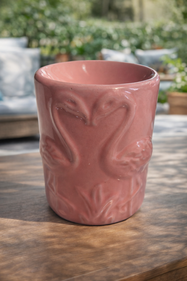 Fondeur de fondants et huiles essentielles  en céramique Rose Flamant Rose